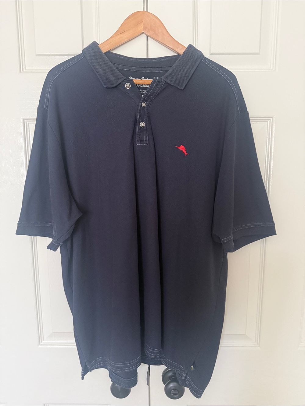 Navy blue Tommy Bahama Island zone men’s polo